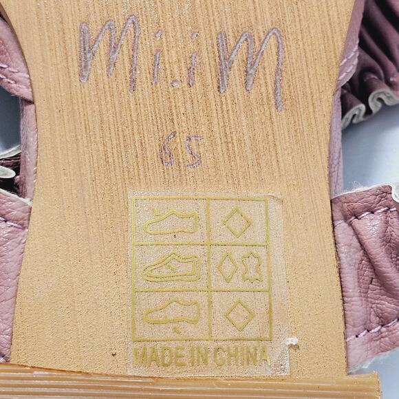 Mi,im Pink/ Mauve Leather Slip On Flat Womens size 6.5 Narrow - Picture 7 of 7